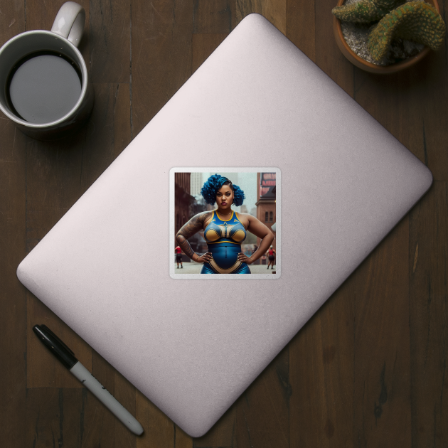 Summer Vibes, Curvy Summer, Beautiful Superwoman, Athlete. Dodge Ball Team, Strong Female. Sticker by MeatLuvers